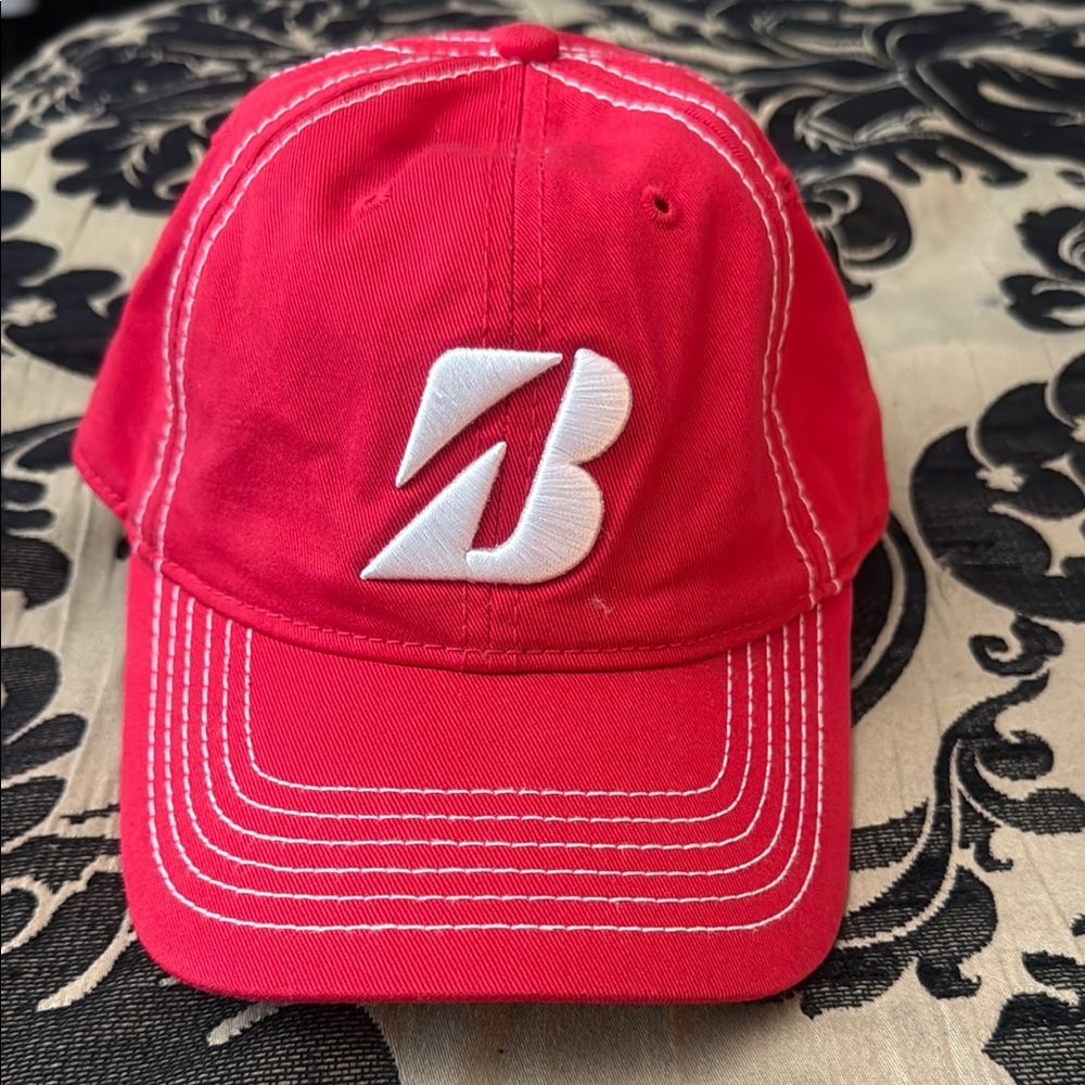 Bridgestone Red Golf Cap